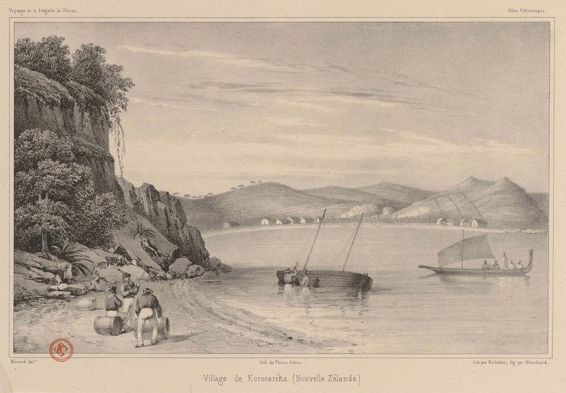 Village de Kororaréka. (Nouvelle-Zélande.)